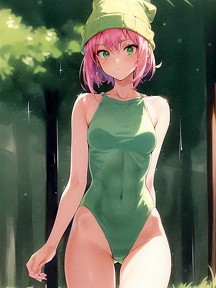 Pastel Green Hoodie Fits Perfectly in Steamy Hentai AI Image