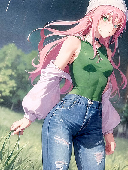 Freckled Beauty inPastel-ColoredHoodie for Sensual Hentai Pleasure