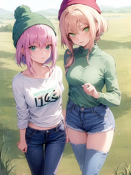 Pastel-Colored Green Hoodie Wears Her Down in Steamy Hentai AI Image