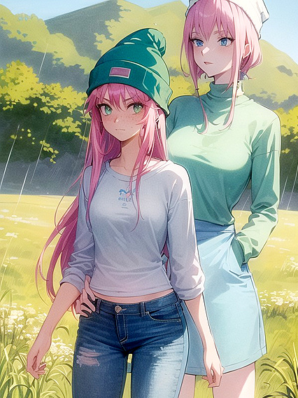 Freckled Cutie in Pastel-Colored Extra Large Hoodie forSTEAMY Hentai Fun
