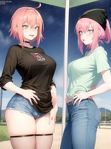 Freckled Beauty in Green and Pastel Colors Seduces in hentaiErotica