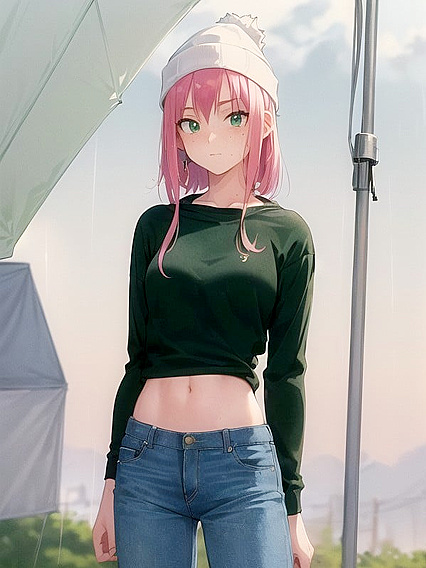 Freckled Beauty in Green Hoodie Stars in Steamy Hentai AI Image
