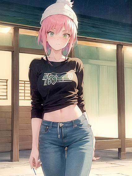 Freckled Girl 18+ in Green Hoodie Seduces You inMind-Blowing Hentai AI Image