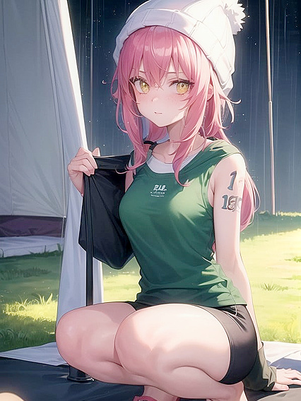 Freckled Beauty in Green Clothing and XL Hoodie Takes Hentai Pleasure to New Heights