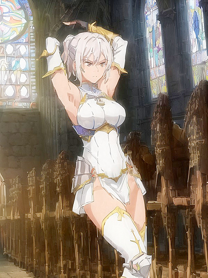 Angel in Shiny Armor Teases in Seductive Boots for Steamy Hentai AI Image