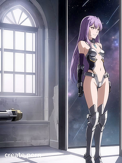 Cute Girl 18+ Stands Tall in VibrantPurple hentai Pleasure Session
