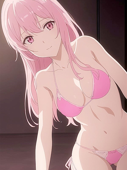 Pink Bikini Temptation in Seductive Hentai AI Image