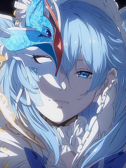 Wearing a Carnival Mask for Seductive Blue hentai Pleasure