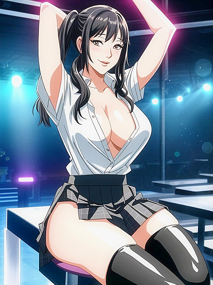 Pigtails Girl 18+ Gets Playful in Crowded hentai Fun