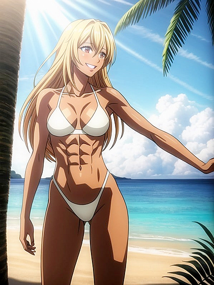 Naked at the Beach - Tan Lines and Steamy Hentai AI Image