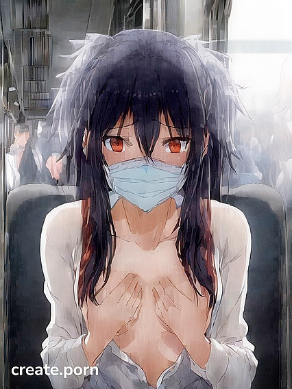 Pale-Skinned with Raven Hair in Naughty Hentai AI Image