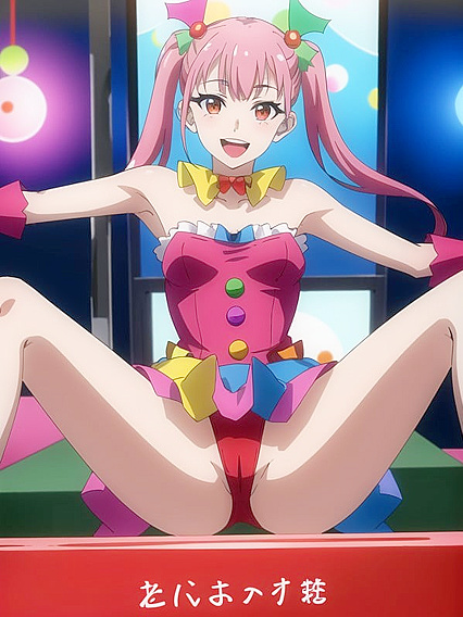 Carnival Clown Teases Tiny 18+ Tits in Wild Hentai AI Image