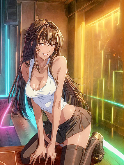 Busty Party Girl 18+ in Mini Skirt Takes Center Stage in Anime Ecstasy