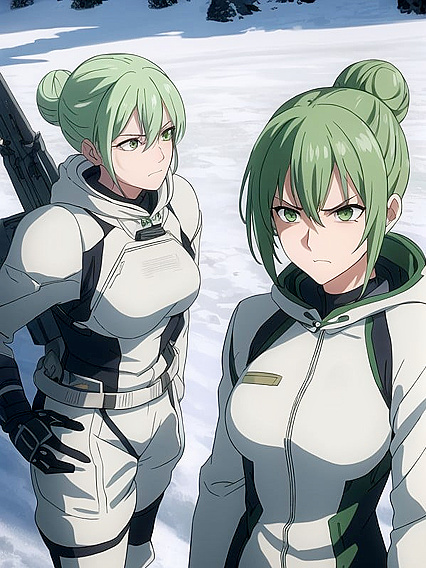 Pale-Skinned Beauty in Snowy Sci-Fi hentai Adventures