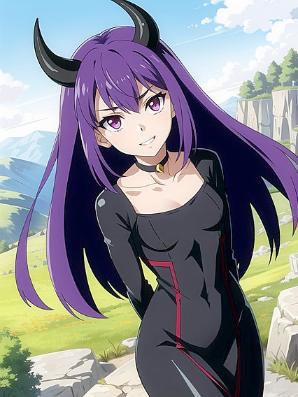 Skinny Small-Breasted Demon Seduces in Steamy Hentai AI Image