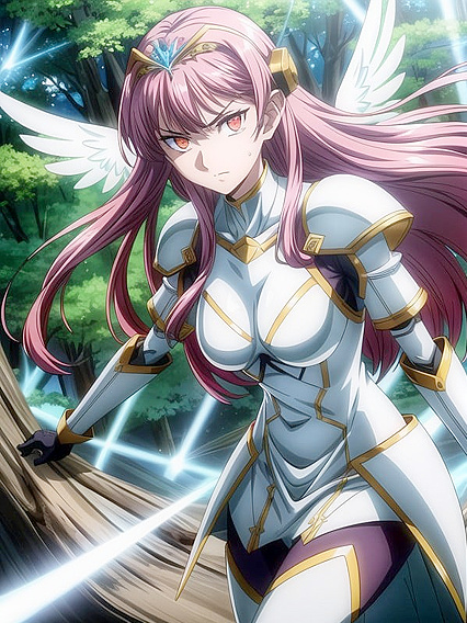 Angry Solo Performance on Wallpaper in Intense Hentai AI Image