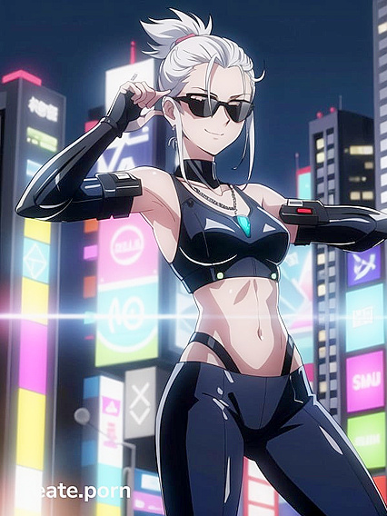 Sci-Fi Yoga Goddess seduces in Armored Gloves for Intense Hentai Pleasure