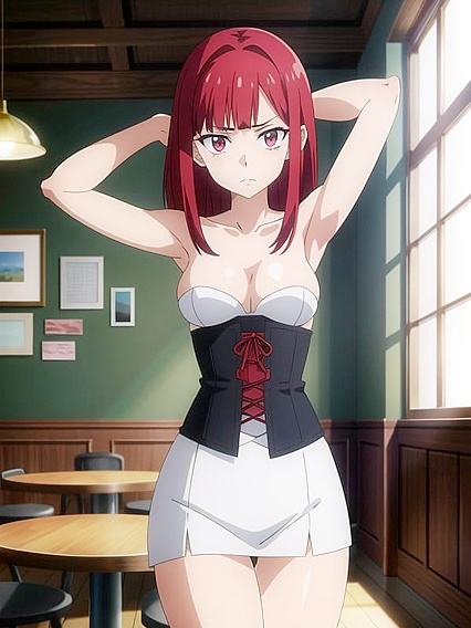 Sad Topless Image Captured in Intense Hentai Moments