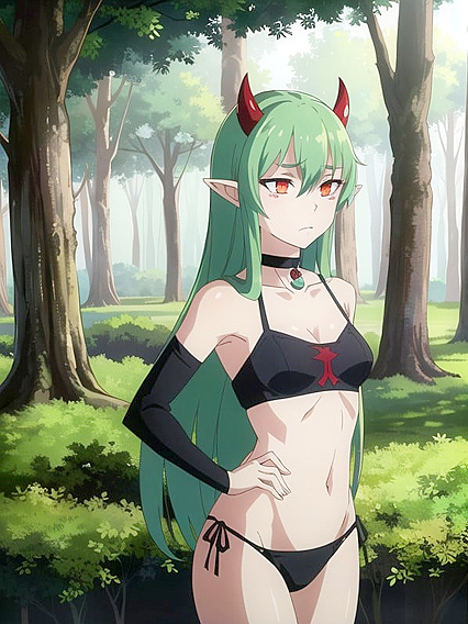 Choker-Wearing Small-Breasted Girl 18+ Gets Wild in theForest Hentai Adventures