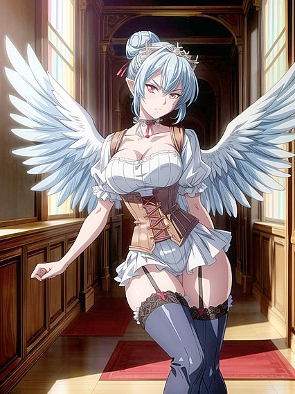 Church Seduction - Booted Beauty Tempts in Sinful Hentai AI Image