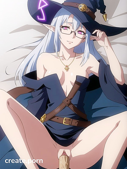 Cosplay Witch Serves Steamy Pleasure in Café Hentai AI Image