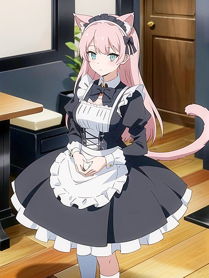 French Maid and Cat Girl 18+ Seduce a Crowd in Steamy Hentai Adventures