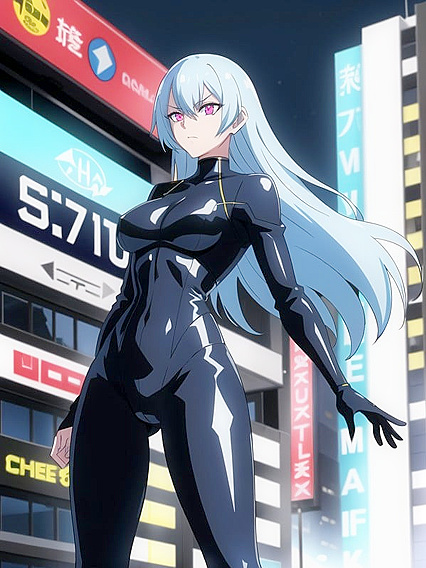 Superhero in Shiny Latex Suits and Tailcoats for Steamy Hentai AI Image