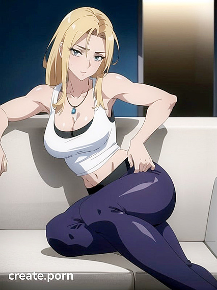Muscular Hentai Guy Teasing Tight Tops and Luscious Cleavage