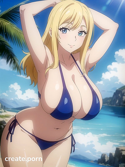 Blonde with a Massive Booty Enjoying Intense Hentai Pleasure