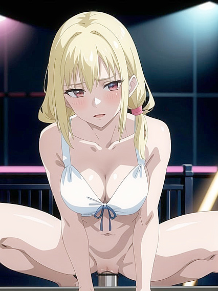 Skinny Horny Blonde Gets Wild in Seductive Hentai AI Image