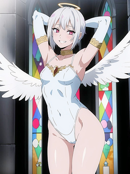 Mischievous White-Oni Teases in Seductive Hentai AI Image