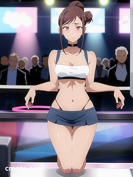 Two People Enjoy Steamy Hentai AI Image with Hair Buns and Sexy Ass Play