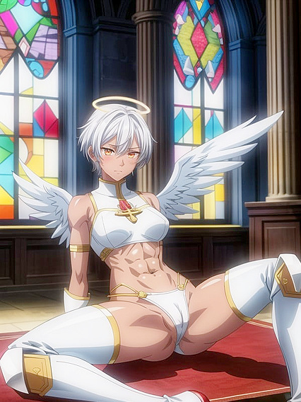 Muscular Stud Embarrasses Himself with Short Length in Hentai AI Image