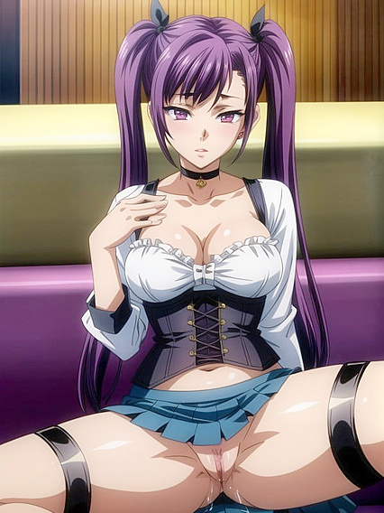 voluptuous Woman in Stockings Shows Off Her Curvy Assets in Mesmerizing Hentai AI Image