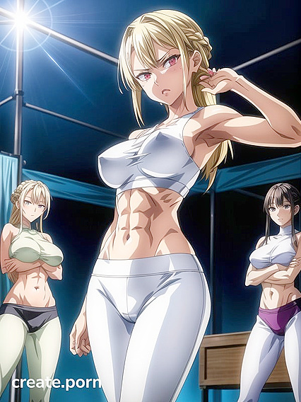Blonde with Light Brown Skin Shows Off Her Busty Perfection in hentai Hentai AI Image