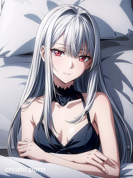 Glowing-Eyed Beauty Enjoys Intense Nighttime Hentai Pleasure