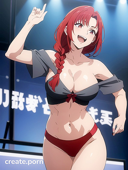 Cute Off-Shoulder Outfit and Juicy Assets in Seductive Hentai AI Image