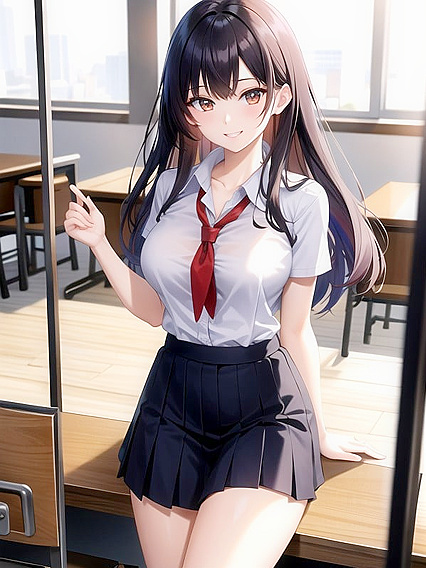 Multi-Colored Fit Girl 18+ Seduction in Vibrant Hentai Fantasy