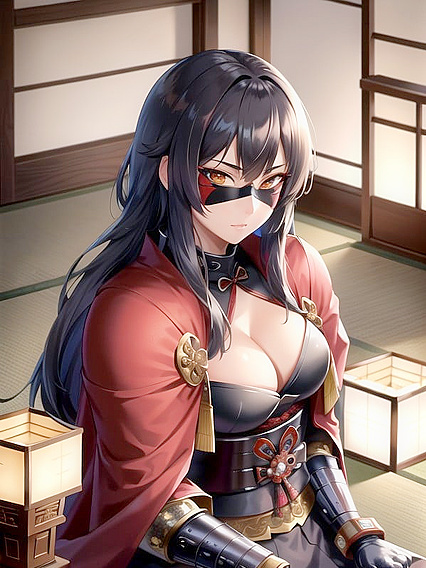 Huge-Assed Beauty with Luscious Cleavage Seduces in steamy Hentai AI Image