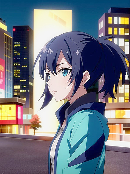 Bust Shot in Jacket - Seductive Screencaps from Hentai AI Porn