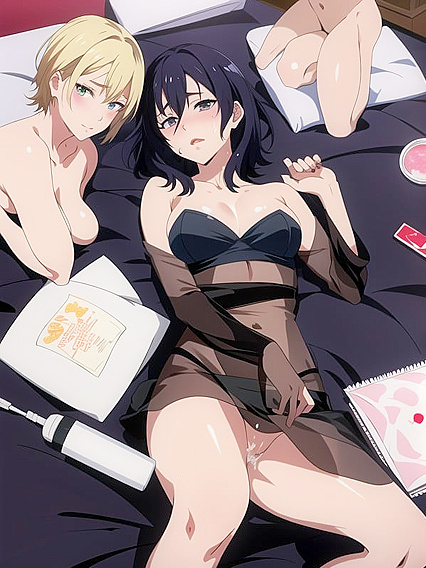 Teen 18+ with Small Breasts Enjoying Intense Nighttime hentai Pleasure