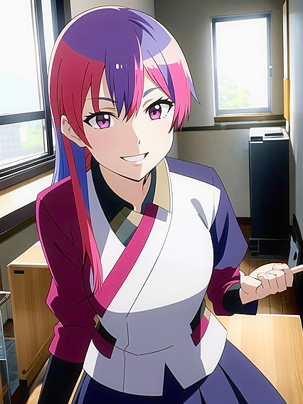 Fit Girl 18+ in School Uniform Takes Control in Steamy Classroom Hentai AI Image