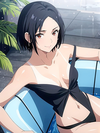 Afternoon Delights - Steamy Poolside Hentai AI Image with AI