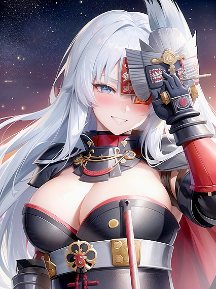 Mischievous Cleavage Queen with a Massive Ass in Hentai AI Image