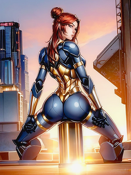 Embarrassed Fit Girl 18+ with Medium Breasts in Steamy Hentai AI Image