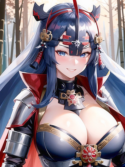 Mischievous Cleavage Tease in Armored Hentai Adventures