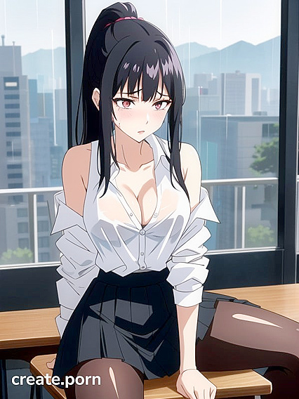 Massive-Ass Black-Haired Beauty in Screen-Captured hentai Pleasure