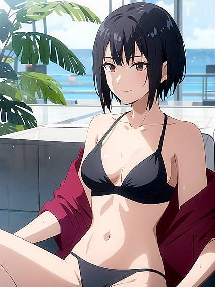 Skinny Girl 18+ Shows Off Tan Lines in Detailed Hentai Pleasure Image