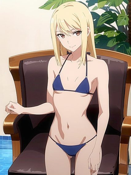 Happy 18-Year-Old Enjoying Intense Pleasure by the Pool in Steamy Hentai AI Image