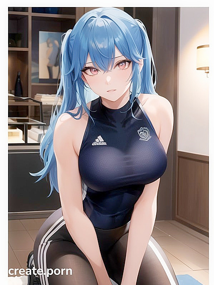 Submissive Basketball Babe in Erotic Hentai AI Image